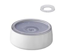 Kznifmk Bol D' pour Animaux de Compagnie 3L, Bol D' pour Chien, sans Déversement, avec Tapis à Alimentation Lente, Distributeur D' Anti-Éclaboussures de 101 Oz, Bleu