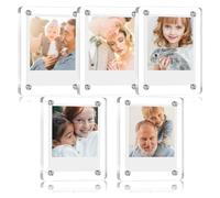 Kznifmk Cadre Photo Magnétique Présentoir Album Photo Table Pivotante de Bureau