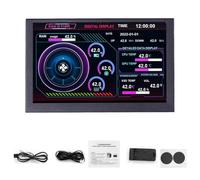 Kznifmk Châssis de sous-Écran USB-C de 5 Pouces IPS sous-Écran D'Ordinateur Carte Graphique Surveillance de la Température Châssis D'État Noir