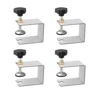 Kznifmk Clip de Fixation pour Armoire, Pince en C, pour Installation de Porte, Tiroir, Outils de Travail Du Bois Flexibles, 4 Pièces de Base