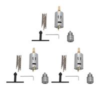 Kznifmk Dc Ensemble Compact de Foreuse de Foret de Main de Carte PCB de Moteur de 12V RÉGlÉ avec le Mandrin Sans ClÉ Du Foret 30Pc 0.5-3mm 0.3-4mm Jto
