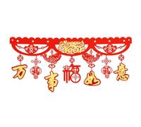 Kznifmk Drapeau Rouge du an Chinois 2024 Fête du du Dragon Chine Décoré Maison Porte- pour Célébrer et Facile à Installer J