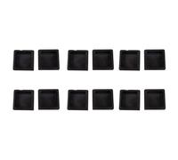 Kznifmk Embouts Carrés Nervurés en Plastique, 100mm X 100mm, Inserts de Tube de Couverture, 12 Pièces
