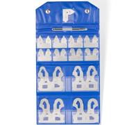 Kznifmk Ensemble de 25 Jauges de Rayon 1/64 Pouce-1/2 Pouce avec Support, Outil de Mesure de Rayon