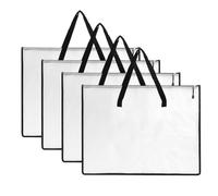 Kznifmk Ensemble de 4 de Portfolio D'Art 19x25 Pouces pour le Rangement D'Œuvres D'Art, de Posters avec Fermeture à Glissière et Poignée en Filet.