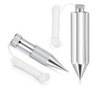 Kznifmk Hexagone Steel PlumbBob,2 Pièces Plumb Bobwith String 8 Ounce,5 Once Plumbbob Poids pour la Construction CarpenterSurveyor