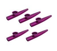 Kznifmk Kazoo Flute en Alliage D'Aluminium Metal avec 25 Pieces Cadeaux Flute Diaphragme pour Enfants Amateurs de Musique-Violet
