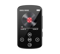 Kznifmk Lecteur MP3 Bluetooth de Sport avec Clip Mini Lecteur Vidéo à Écran Tactile de 1,5 Pouces Enregistreur Radio FM E-Book Carte TF