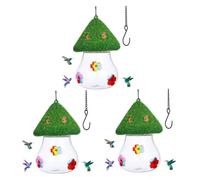 Kznifmk Mangeoires à pour Oiseaux pour L'Extérieur à Suspendre avec Bec D' Distributeur D' pour Oiseaux pour Les Amateurs d'oiseaux Sauvages à L'Extérieur 3 Pièces