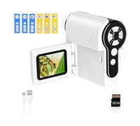 Kznifmk Microscope Numérique Portable pour Enfants Mini Pocket DV Miniature Microscope avec Carte Mémoire 32G, Travail Soigné