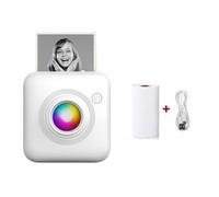 Kznifmk Mini Imprimante D'Étiquettes de Poche, sans Encre, sans, Bluetooth, Étiquettes Thermiques, Carte D'Embarquement, Impression de Photos, Fabricant Portable