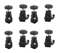 Kznifmk Mini Rotule[Paquet de 8] avec Adaptateur Port Connexion Rotule à 360 Degrés 1/4 Pouce Micro-Rotule et Pivotante pour Caméra DSLR,Caméscope,Flash,Support Lampe