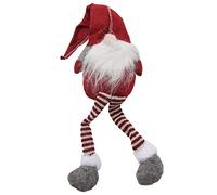 Kznifmk Nouveau Noël Mignon Assis À Longues Jambes Elfe Festival Dîner du an Fête À Décorations De Noël (Rouge)