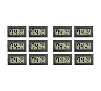 Kznifmk Paquet de 12 Mini HygromèTres HumidimèTre IntéRieur HygromèTre ThermomèTres NuméRiques Humidité avec (℉) pour Serre, Jardin
