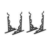 Kznifmk Paquet de 4 Crochets de Suspension en Acier Inoxydable pour Jardinière en Fonte avec Vis, Supports Muraux en Métal Vintage pour Mangeoires à Oiseaux, Jardinières, Lanternes