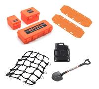 Kznifmk Pelle Universelle de Filet de Bagage de Valise de Décoration Simulée de 8 Pièces/Ensemble pour TRX4 SCX10 90046 1/10 Accessoires de Remplacement de Voiture RC Noir