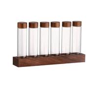 Kznifmk Présentoir de Tubes à Essai en Verre, Outils, Stockage de Tubes Uniques, Bouteille de Distribution de Grains de Café, Pot de Café Scellé en Grains B