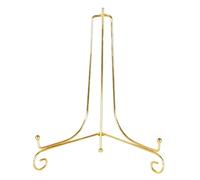 Kznifmk Présentoir Doré Support Support de Livre Socle Photo Bol Cadre Plat Support D'Assiette Photo Chevalet Décor de Rangement Facile à Installer Facile à Utiliser -12 cm