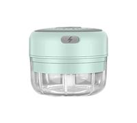 Kznifmk Presse-Ail Électrique Mini Hachoir Légumes Chili Mélange Coupe Viande Gingembre Presse-Purée Machine Vert