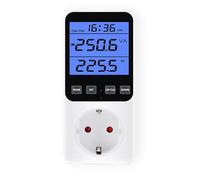 Kznifmk Prise UE, Compteur D'Énergie Numérique Wattmètre Prise Tension Consommation D'Énergie Watt AC230V Analyseur D'Électricité Testeur de Moniteur