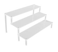 Kznifmk Réhausseurs D'Affichage en Acrylique à 3 Niveaux, Présentoirs Transparents pour Figurines, Cupcakes, Desserts, Parfum, Collection de Vernis à Ongles
