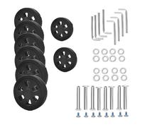 Kznifmk Remplacement de Roues de Bagage de 8 Pièces, Diamètre 2,16 Pouces/55 mm D'Épaisseur 0,47 Pouces/12 mm de Remplacement de Roulette Muette en Caoutchouc Résistant pour Bagages A