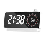 Kznifmk Réveil avec Minuterie: Horloge de Bureau Numérique, Compte à Rebours à Piles pour Bureau D'Étude, Réveils pour Chambres à Coucher, Blanc