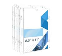 Kznifmk Support de Panneau en Acrylique 8,5 X 11 Pouces, Présentoir en Acrylique, Cadre D'Affichage Publicitaire à Mural Transparent, Support de Panneau en Acrylique 4 Pièces