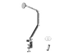 Kznifmk Support de Tablette Support de Bureau Support de Téléphone Rotatif à 360° Pliant Fixation de Bureau Support Magnétique Gris