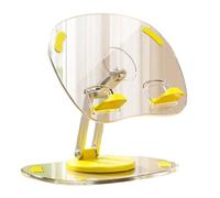 Kznifmk Support de Tablette Support Pliable Réglable Support de Bureau en Acrylique Transparent pour Tablette Jaune