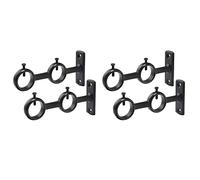 Kznifmk Support de Tringle à Rideau, Support de Tringle à Rideau Double 4 Pièces, Crochets de Supports de Tringle Double