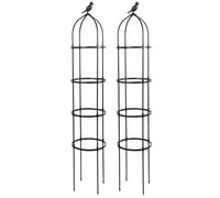 Kznifmk Treillis D'Obélisque pour Plantes Grimpantes, Treillis de Jardin, Support pour Plantes de Vigne Grimpante, Support de Fleurs, Tour pour Plantes, 2 Pièces (A)