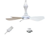 Kznifmk Ventilateur de Camping, Mini Ventilateur de Plafond Portable, Ventilateur de USB pour Télécommande Extérieure