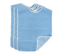 KZNKZN Bavoirs lavables pour adultes avec récupérateur de miettes - Protection imperméable pour adultes, personnes âgées et handicapées, bleu, 78*45cm