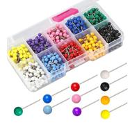 KZNKZN Lot de 500 punaises à tête ronde colorées de 1,5 cm avec pointes en acier inoxydable pour tableau en liège, tableau d'affichage, carte du monde