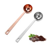 Kzouenzu 2 Pièces Cuillère Doseuse Café, 15ml Cuillère Doseuse À Long Manche, Cuillère De Mesure De Café en Acier Inoxydable, Cuillères À Café, pour Café, Lait en Poudre, La Maison, L'hôtel