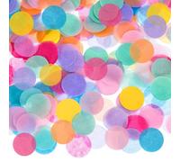 Kzouenzu Confettis Ronds, Lot De 6000 Confettis Multicolores, Ronds, En Papier, Multicolores, Pour Décoration De Fête D'anniversaire Et De Mariage