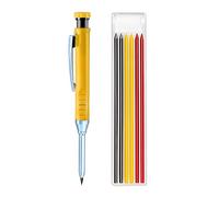 Kzouenzu Crayon Menuisier 1 Pcs [6 Mine Multi-Supports], Crayon De Chantier, Porte Mine Pour Menuisier, Bricolage, Dessin