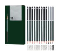 Kzouenzu Crayons Dessin Professionnel [12 Pièces], Set De Crayon Graphite - Mixte, 8b 7b 6b 5b 4b 3b 2b B Hb F H 2h
