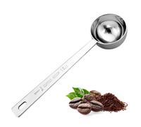 Kzouenzu Cuillère Doseuse Café, 15ml Cuillère Doseuse À Long Manche, Cuillère De Mesure De Café en Acier Inoxydable, Cuillères À Café, pour Café, Lait en Poudre, La Maison, L'hôtel [Argent]