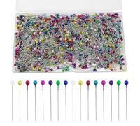 Kzouenzu Épingles Couture, 640 Pièces Epingles Couturiere Multicolores, Couleur Mixte, Epingle À Tête Ronde Couture en Verre, pour Tissu, Bijoux, Loisirs Créatifs Et Projets De Couture