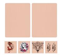 Kzouenzu Peau Synthétique Tatouage 3 mm[2 Pièces], Silicone Fausse Peau 19.6 X 14.8cm Double Face Fake Skin, Pour Kit Tatouage et Tatoueurs