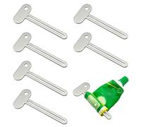Kzouenzu Presse Tube [6 Pièce], Tubes Dentifrices en Acier Inoxydable, Presse-Tube en Métal en Forme De Clé pour Dentifrice/Peinture à l’Huile/Crème Mains [Argenté]