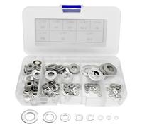 Kzouenzu Rondelles Plates En Acier Inoxydable [180 Pièces], Acier Inoxydable Avec 9 Tailles - M2/M2.5/M3/M4/M5/M6/M8/M10, Pour La Décoration De La Maison Usines Cuisines Magasins