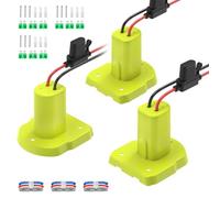 Kzreect Lot de 3 adaptateurs de batterie pour batteries Ryobi 18 V ONE+, convertisseur de batterie avec fil 12 AWG, porte-fusibles, fusibles 30 A, kit de bornes de fil pour enfants, jouets, voitures,