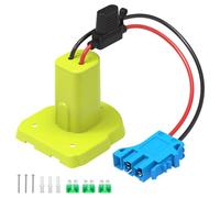 Kzreect Power Wheels Adaptateur de batterie pour batterie Ryobi 18 V avec connecteur de faisceau de fils, compatible avec les voitures autoportées Peg Perego, convertisseur de batterie avec fil 12