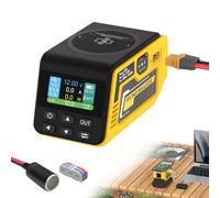 Kzreect Régulateur de Tension réglable 300 W DC 2 à 30 V Compatible avec Batterie DeWalt 18 V/20 V XT60 Sortie, 100 W Type-C, 18 W USB-A, Chargeur sans Fil 15 W, écran LCD (Batterie Non Incluse)