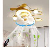 KZT Fan Plafonnier 45W LED Ventilateur De Plafond avec Éclairage et Télécommande Dimmable Lumière de Chambre d'enfants d'avion Silencieux Ventilateur De Luminaires pour Chambre d'enfants Salon Lampe