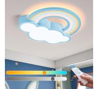 KZT LED Lampe de Plafond Dimmable avec Télécommande Chambre D'enfants Nuage Arc-En-Ciel Plafonnier 3000K-6000K Pendentif Lumière Garçon Et Fille pour Chambre à Coucher Salon Balcon Hôtels Veilleuse