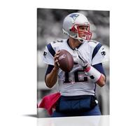 KZXBOCXHV Impression sur toile Tom Brady style 10 - Décoration murale rétro colorée pour maison, salle de sport, bureau, chambre à coucher - 60 x 90 cm - Cadre 10